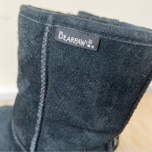 Bearpaw short Elle boots black Sz 7 women - Picture 4 of 13
